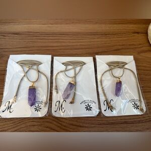 Scott Pratt Amethyst Crystal Necklace Bundle NEW